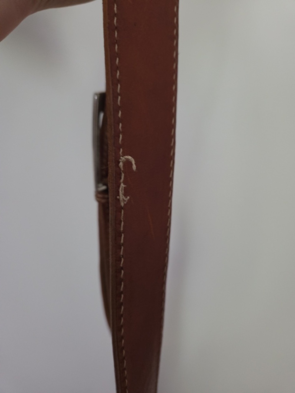 Genuine Alessia Italian Leather Brown Saddle Messenger Bag - Picture 5 of 15